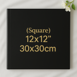 30x30cm premium leatherette cover book – large square hardcover ideal for custom projects, portfolios, and professional binding