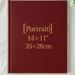 35x28cm premium leatherette cover book – landscape hardcover ideal for portfolios, presentations, and professional reports