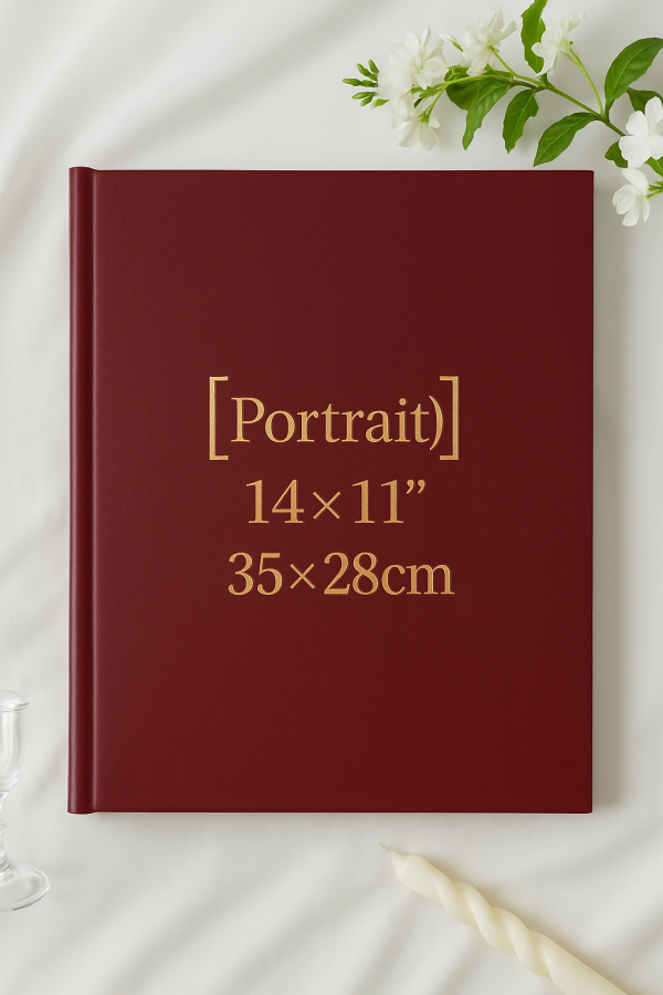 35x28cm premium leatherette cover book – landscape hardcover ideal for portfolios, presentations, and professional reports